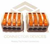 PCT wire connectors are a compact looking wire connector terminal block with spring lock lever for cable connection.