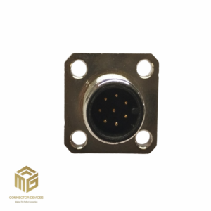 M12 8 PIN A CODED MALE SQUARE FLANGE TYPE