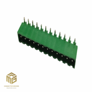 12 PIN GREEN MALE RIGHT ANGLE CLOSED 5.08MM